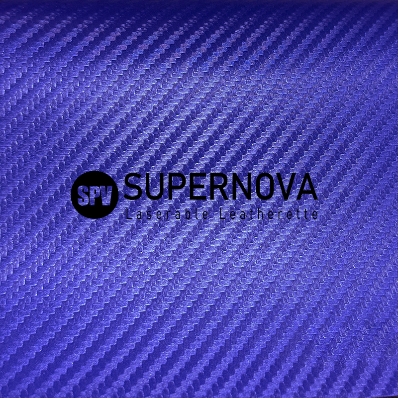 Carbon Fiber Laserable Leatherette Sheet with adhesive/without adhesive