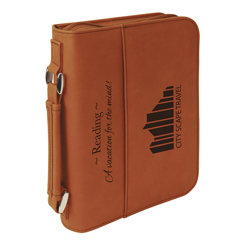 7 1/2'×10 3/4'Leatherette Book Cover with Zipper Closure 7 1/2'×10 3/4'Leatherette Book Cover with Zipper Closure