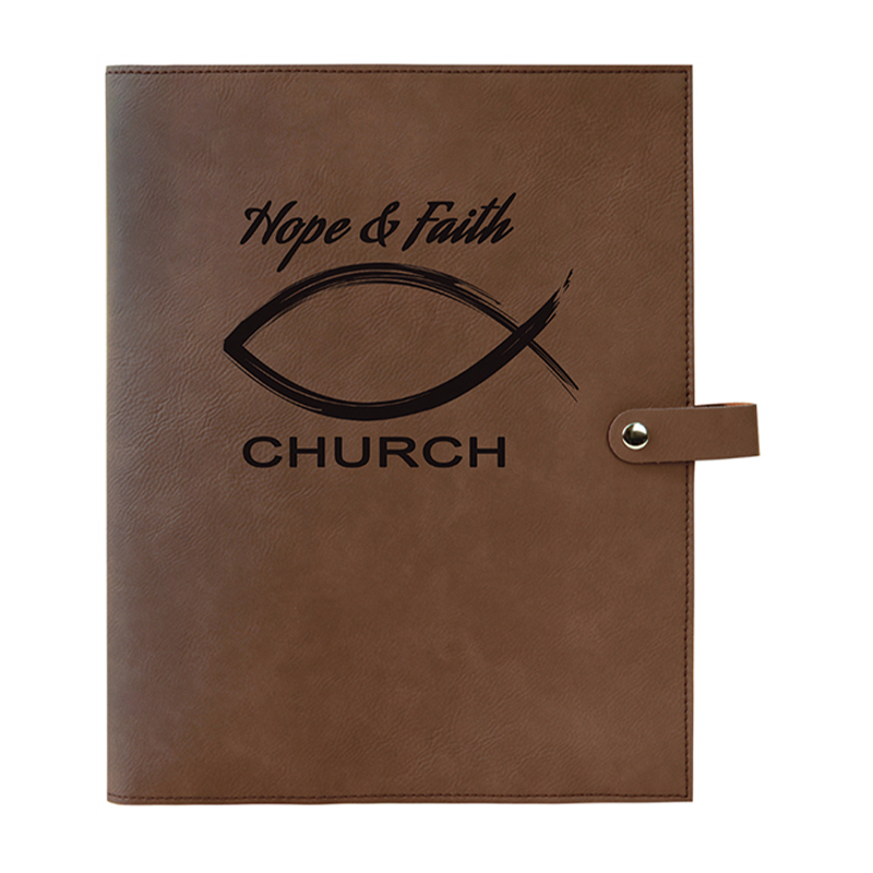 Leatherette Book Cover with Snap Closure Leatherette Book Cover with Snap Closure