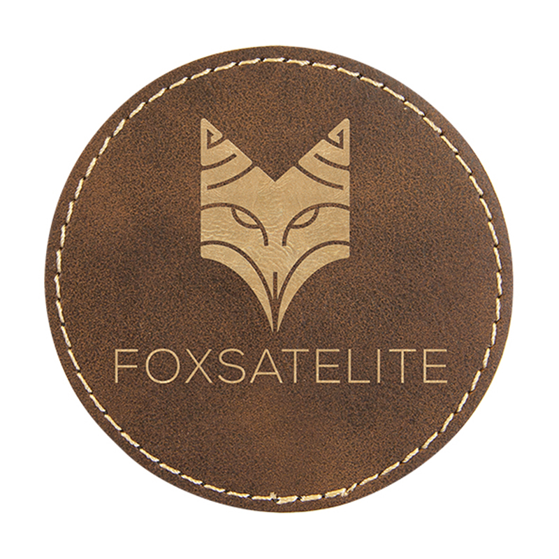 Laserable Leatherette Round 6-Coaster Set Laserable Leatherette Round 6-Coaster Set