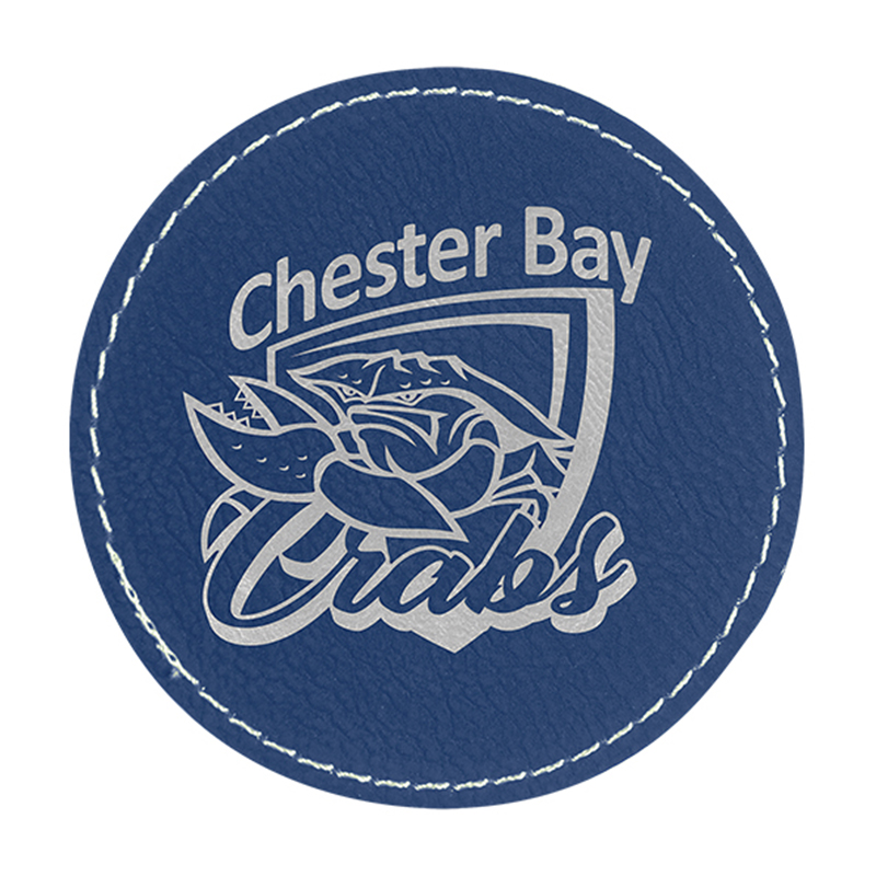 Laserable Leatherette Round 6-Coaster Set Laserable Leatherette Round 6-Coaster Set