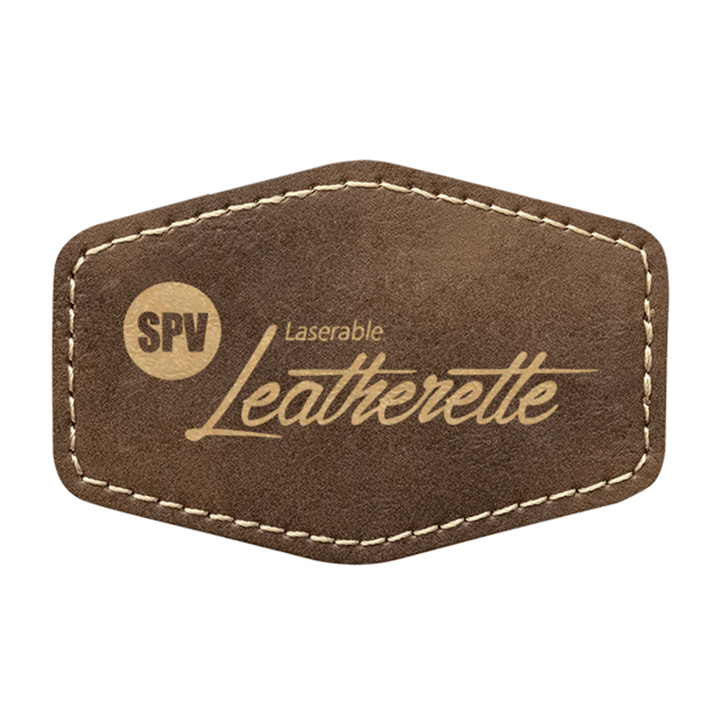 3 1/2' x 2 1/2' Hex Leatherette Patches 3 1/2' x 2 1/2' Hex Leatherette Patches