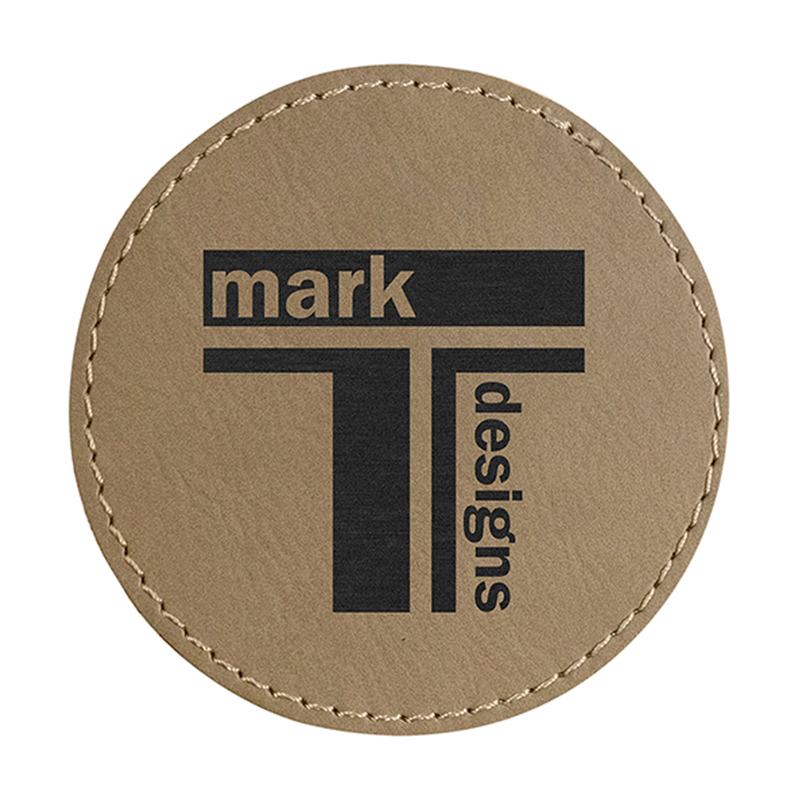 Laserable Leatherette Round 6-Coaster Set Laserable Leatherette Round 6-Coaster Set