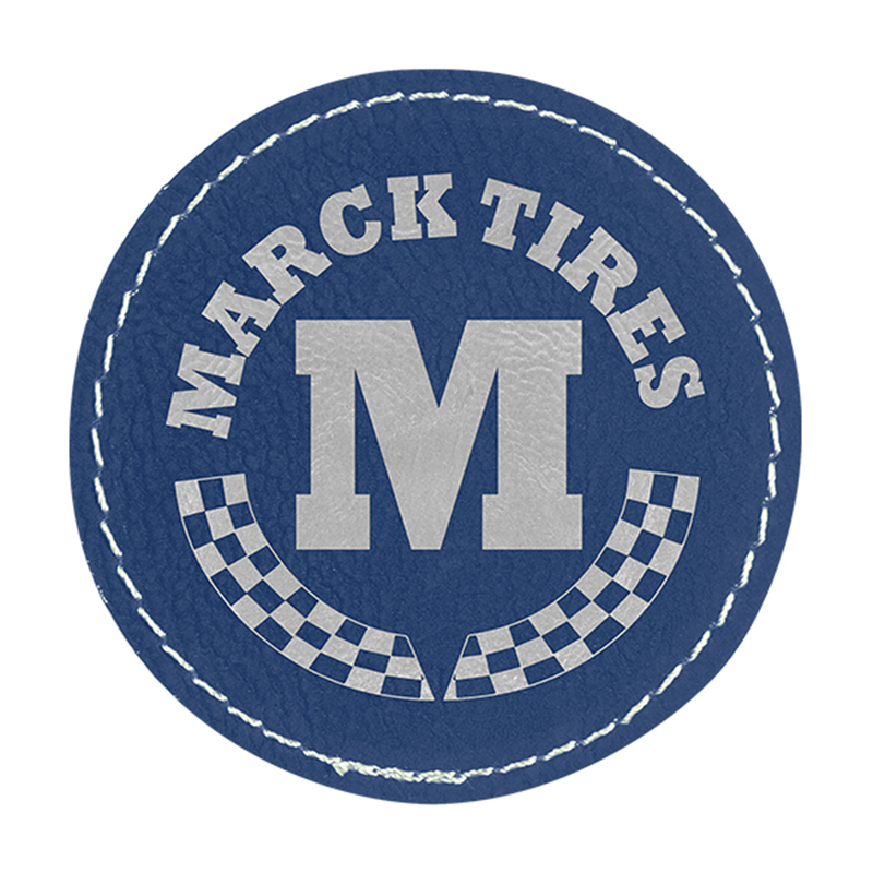 Laserable Leatherette Round 6-Coaster Set Laserable Leatherette Round 6-Coaster Set