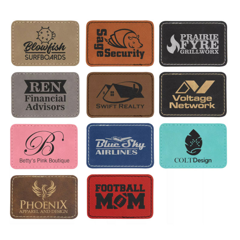 Leatherette Oval Names Badges