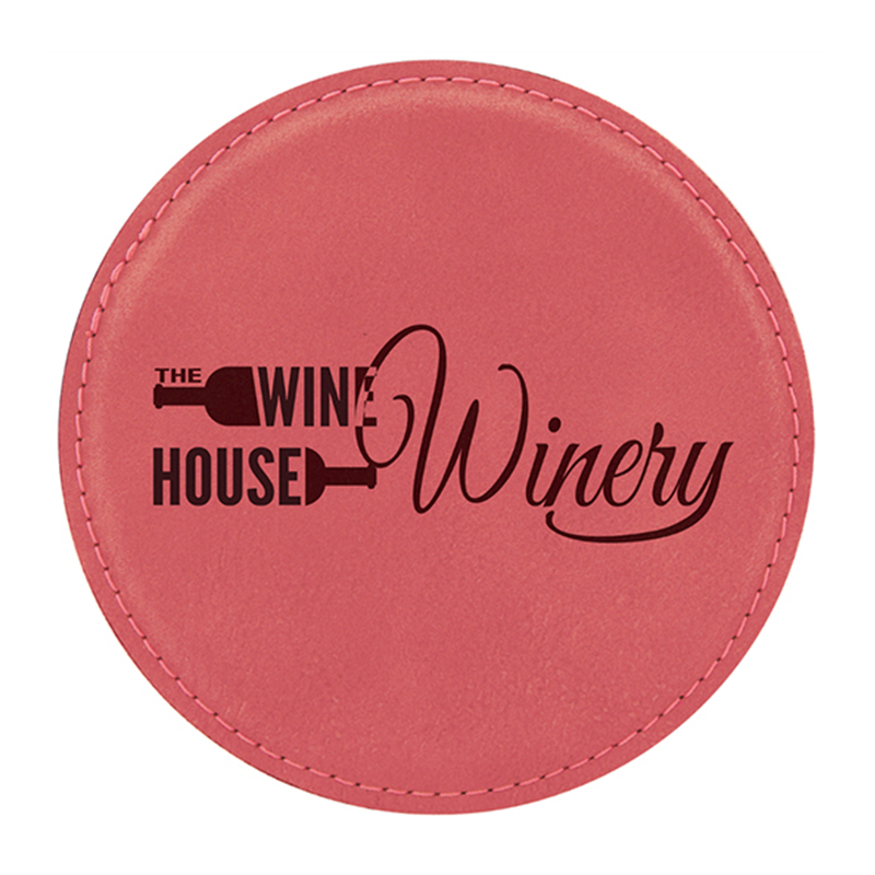 Round Leatherette Coasters Round Leatherette Coasters