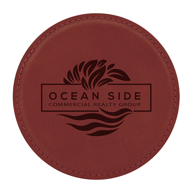 Round Leatherette Coasters Round Leatherette Coasters