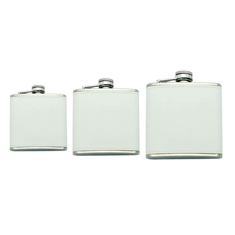 6 oz. Sublimation Leatherette Stainless Steel Flask