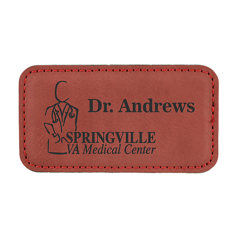 Leatherette Large Rectangle Name Badges Leatherette Large Rectangle Name Badges