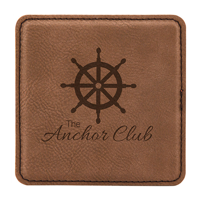 4' x 4'Square Leatherette Coasters 6-Coaster Set with Holder 4' x 4'Square Leatherette Coasters 6-Coaster Set with Holder
