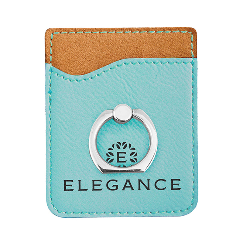Laserable Leatherette Phone Wallet with Ring Laserable Leatherette Phone Wallet with Ring