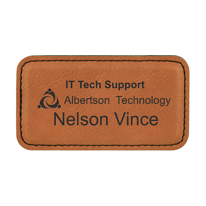 Leatherette Large Rectangle Name Badges Leatherette Large Rectangle Name Badges