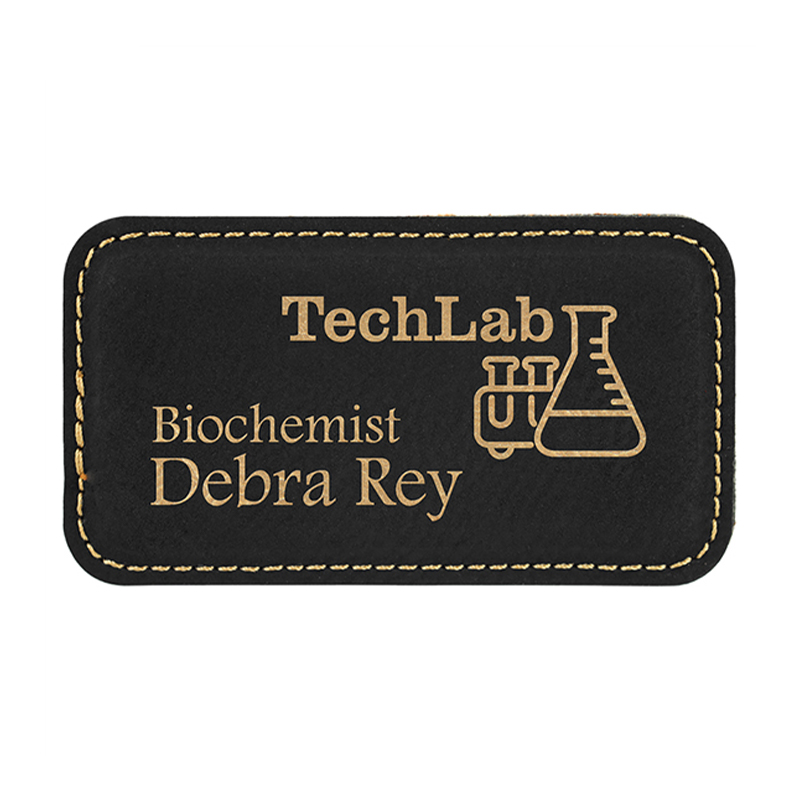 Leatherette Large Rectangle Name Badges Leatherette Large Rectangle Name Badges