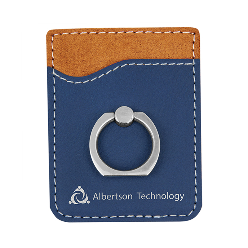 Laserable Leatherette Phone Wallet with Ring Laserable Leatherette Phone Wallet with Ring