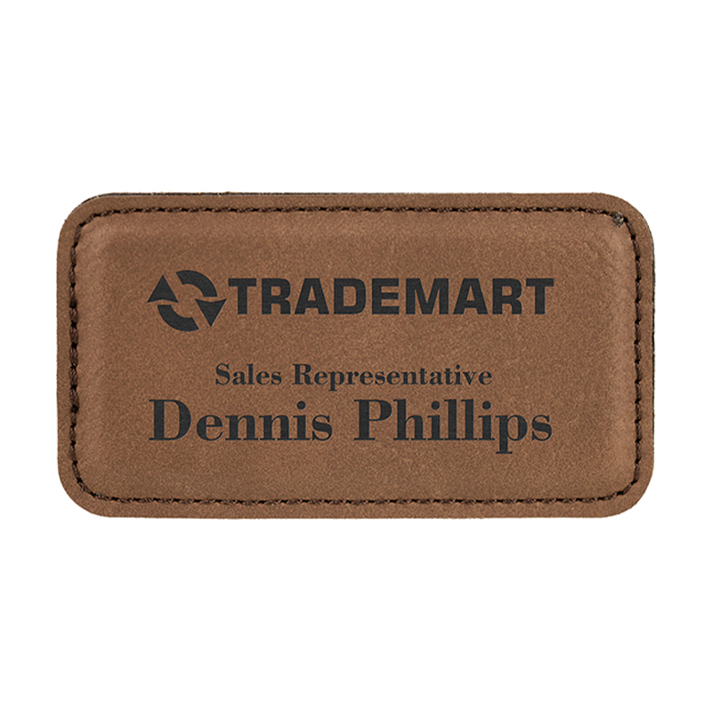 Leatherette Large Rectangle Name Badges Leatherette Large Rectangle Name Badges