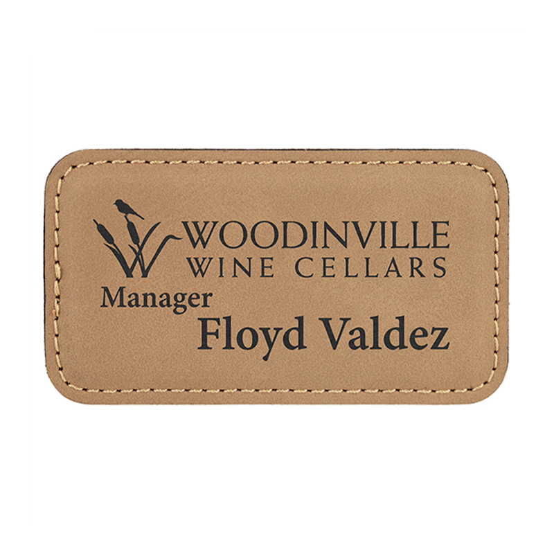 Leatherette Large Rectangle Name Badges Leatherette Large Rectangle Name Badges