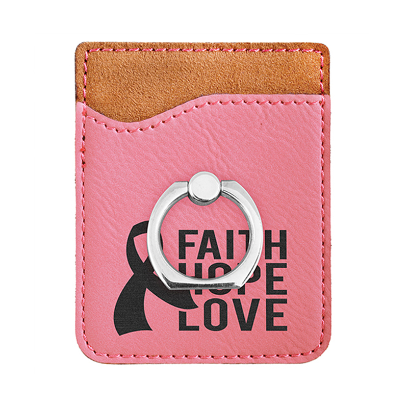Laserable Leatherette Phone Wallet with Ring Laserable Leatherette Phone Wallet with Ring