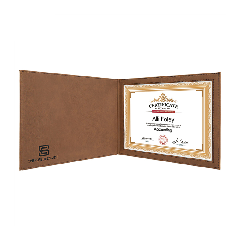 Laserable Leatherette Certificate Holders Laserable Leatherette Certificate Holders