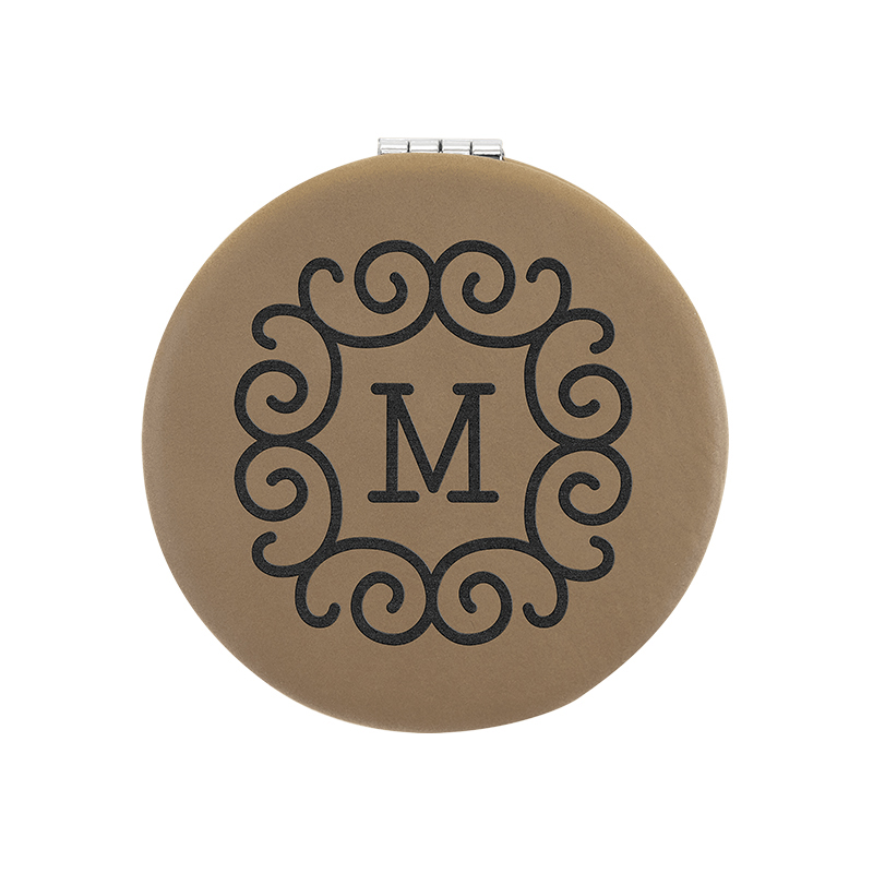 laserable leathertte Compact Mirror laserable leathertte Compact Mirror