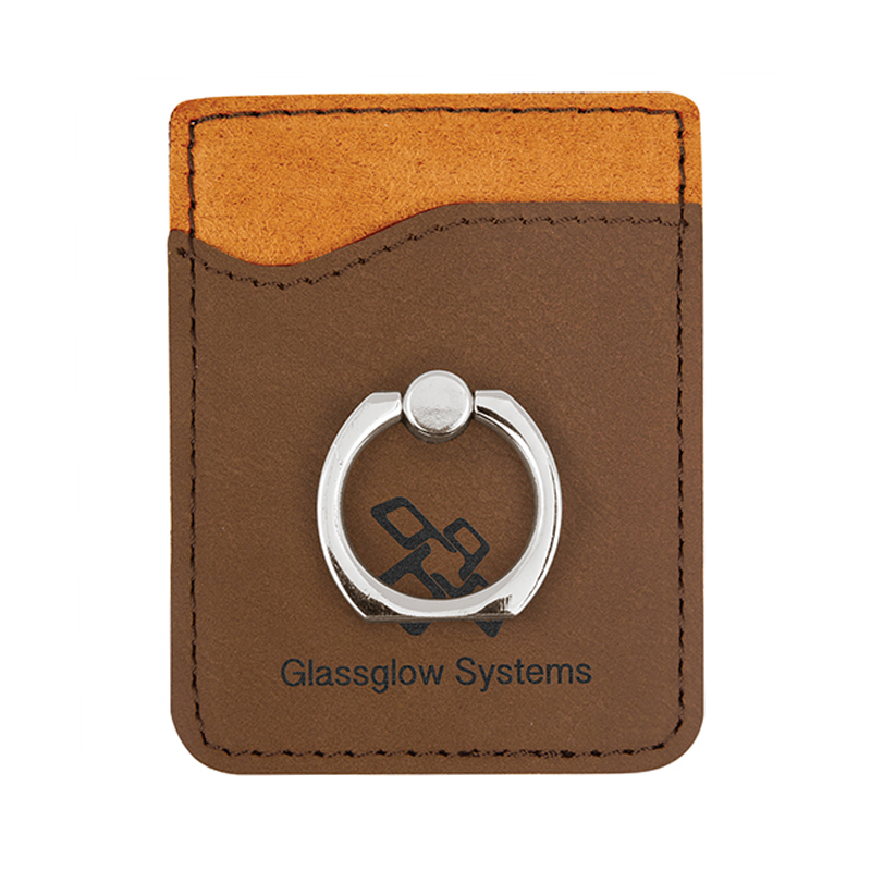 Laserable Leatherette Phone Wallet with Ring Laserable Leatherette Phone Wallet with Ring