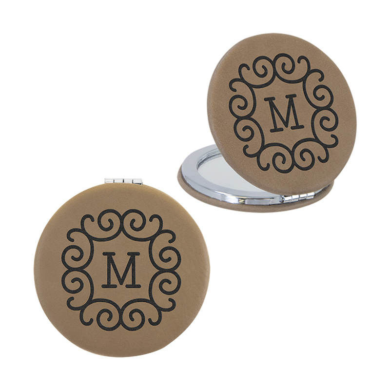 laserable leathertte Compact Mirror laserable leathertte Compact Mirror