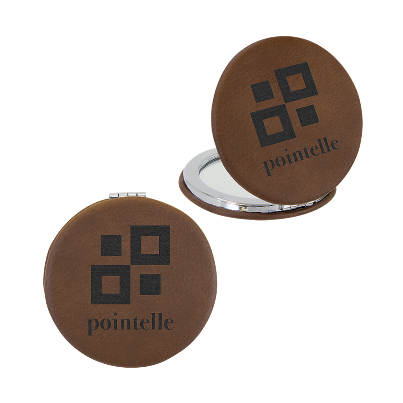 laserable leathertte Compact Mirror laserable leathertte Compact Mirror