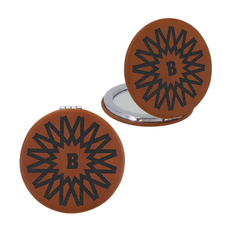 laserable leathertte Compact Mirror laserable leathertte Compact Mirror