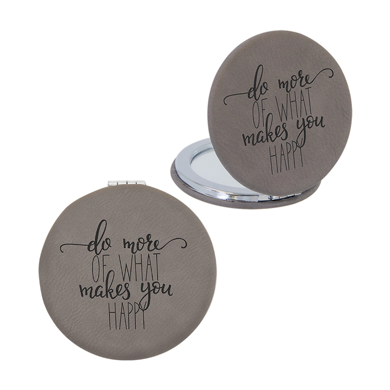 laserable leathertte Compact Mirror laserable leathertte Compact Mirror