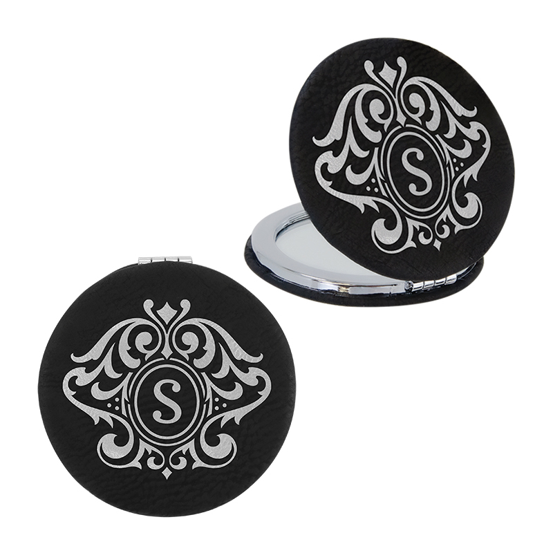 laserable leathertte Compact Mirror laserable leathertte Compact Mirror