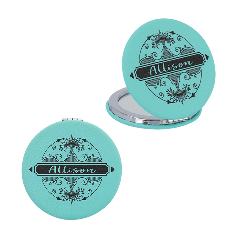 laserable leathertte Compact Mirror laserable leathertte Compact Mirror