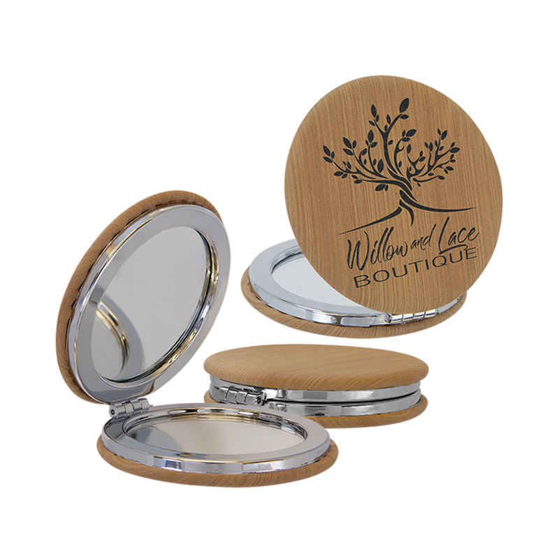 laserable leathertte Compact Mirror laserable leathertte Compact Mirror