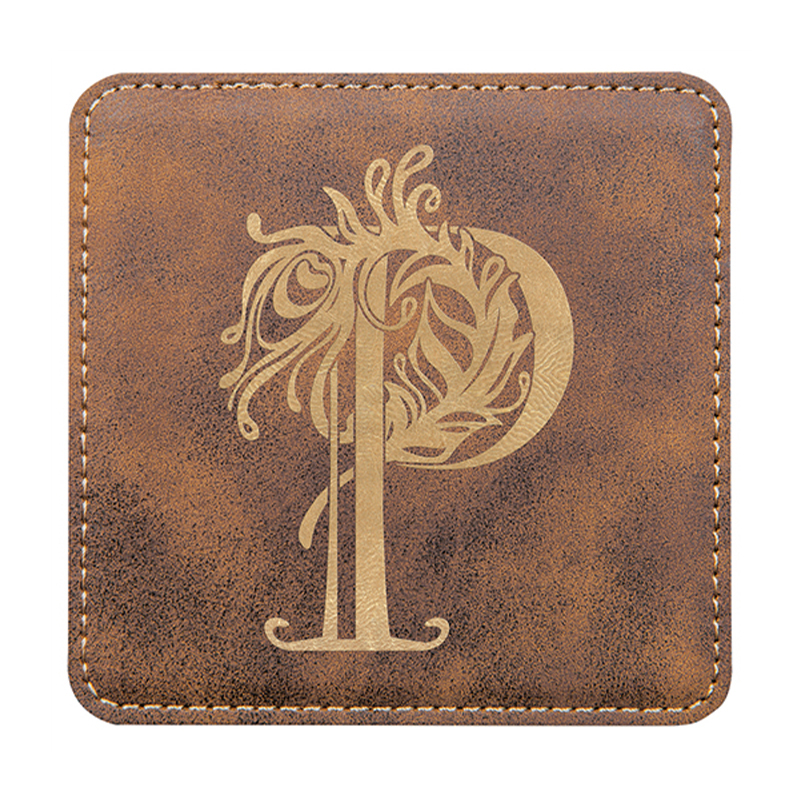 4' x 4'Square Leatherette Coasters 6-Coaster Set with Holder 4' x 4'Square Leatherette Coasters 6-Coaster Set with Holder