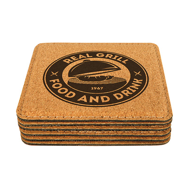 4' x 4'Square Leatherette Coasters 4' x 4'Square Leatherette Coasters