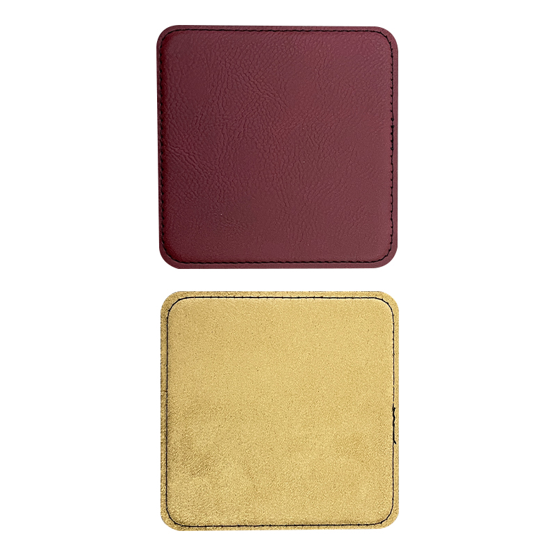 4' x 4'Square Leatherette Coasters 6-Coaster Set with Holder 4' x 4'Square Leatherette Coasters 6-Coaster Set with Holder