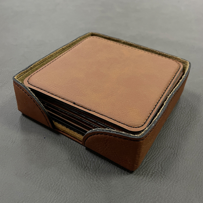 4' x 4'Square Leatherette Coasters 4' x 4'Square Leatherette Coasters