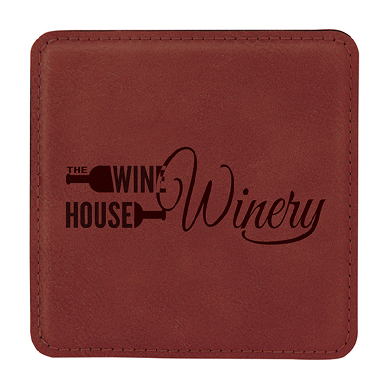 4' x 4'Square Leatherette Coasters 4' x 4'Square Leatherette Coasters
