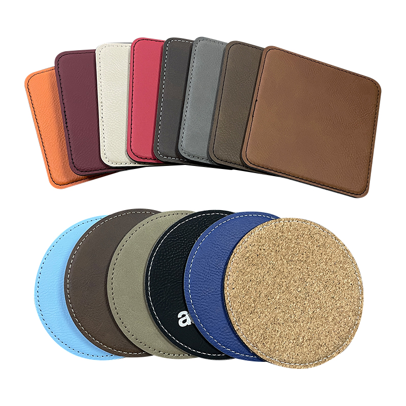 4' x 4'Square Leatherette Coasters 4' x 4'Square Leatherette Coasters