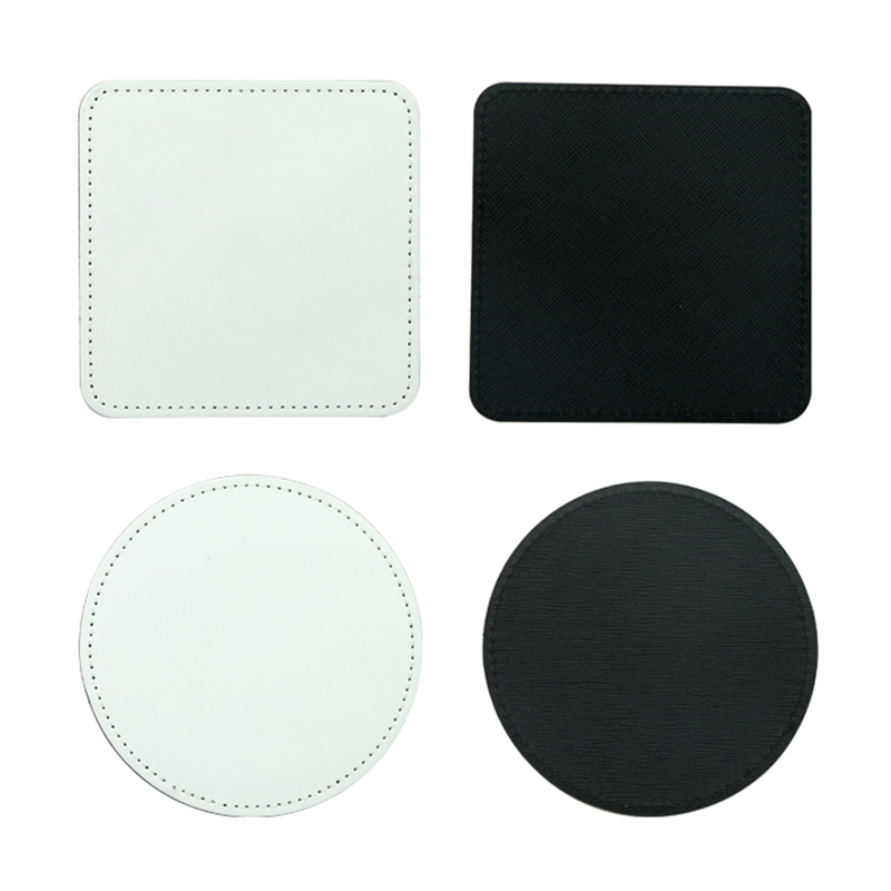 Sublimation PU Leather Mug Coaster -Square