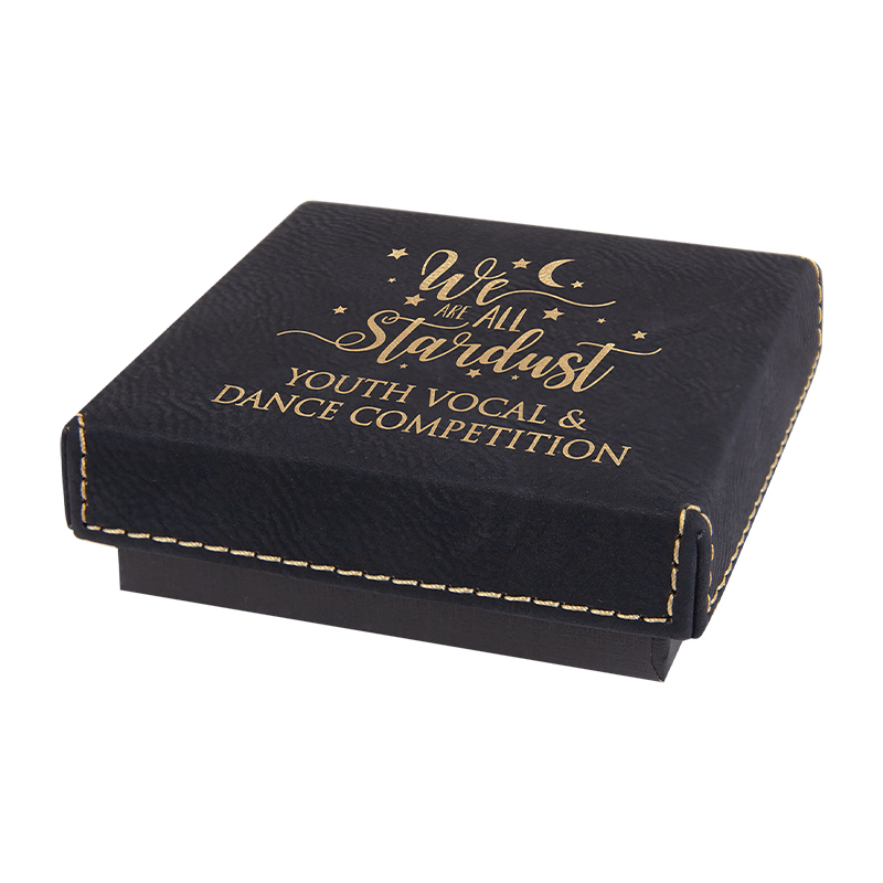 4' x 4' Medal Box with Laserable Leatherette Lid