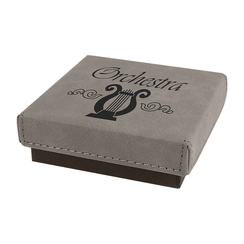 7 3/8' x 5 3/4' Gift Box with Laserable Leatherette Lid 7 3/8' x 5 3/4' Gift Box with Laserable Leatherette Lid