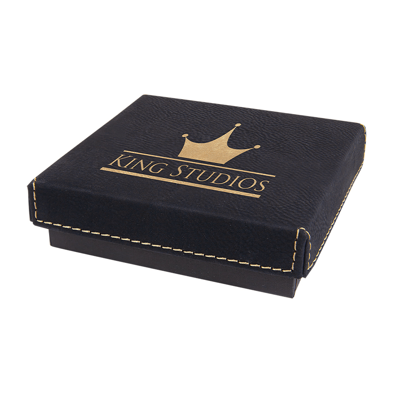 7 3/8' x 5 3/4' Gift Box with Laserable Leatherette Lid 7 3/8' x 5 3/4' Gift Box with Laserable Leatherette Lid