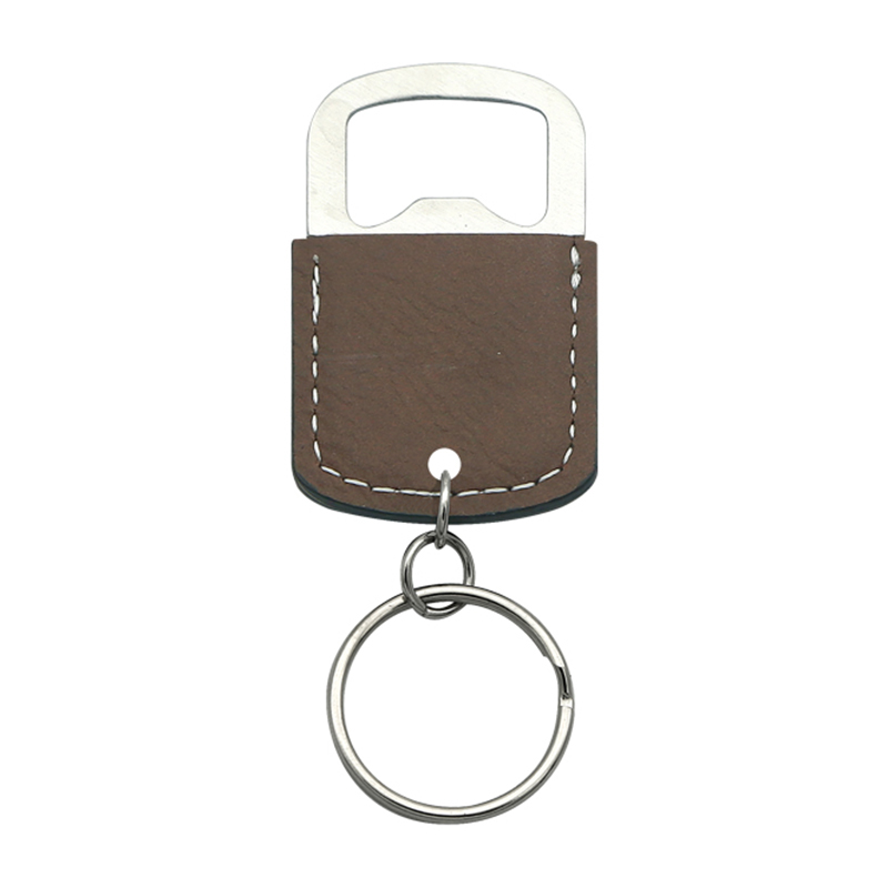 Laserable Leatherette Oval Bottle Opener Keychain Laserable Leatherette Oval Bottle Opener Keychain