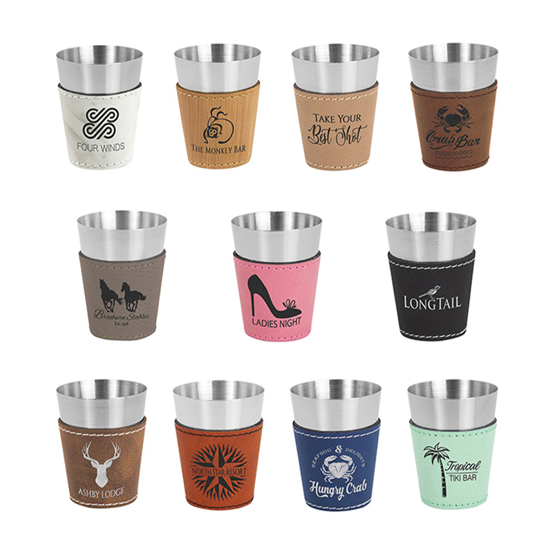 Leatherette Shot Glasses Leatherette Shot Glasses