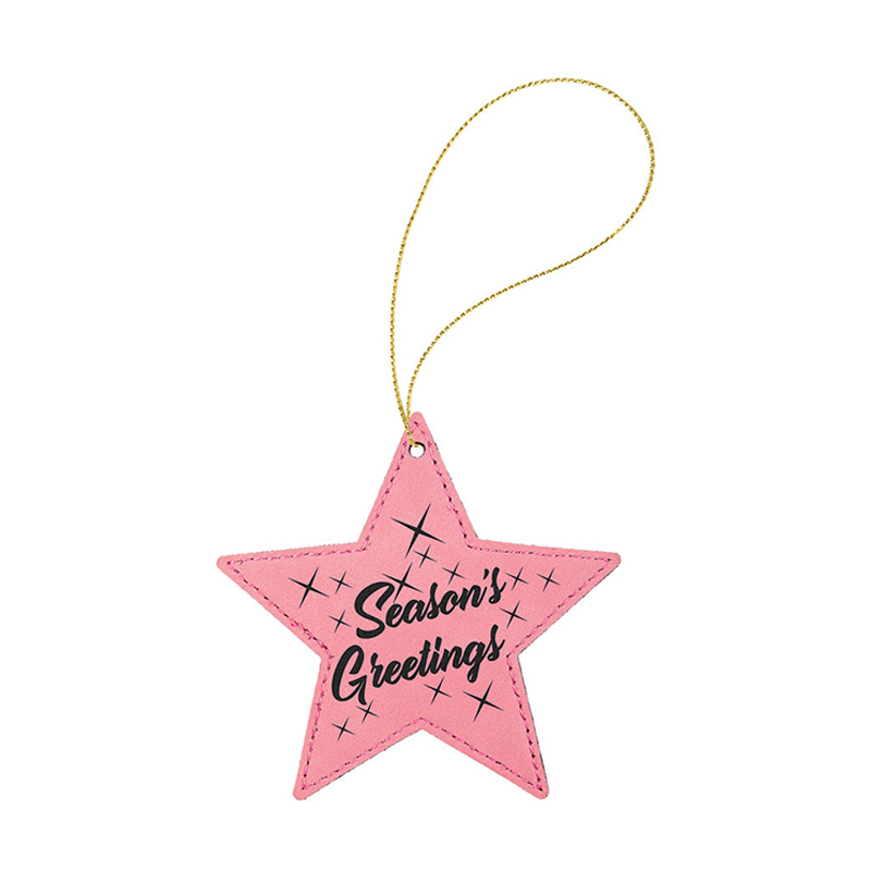 Laserable Leatherette Star Ornament Laserable Leatherette Star Ornament