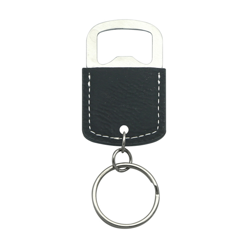 Laserable Leatherette Oval Bottle Opener Keychain Laserable Leatherette Oval Bottle Opener Keychain