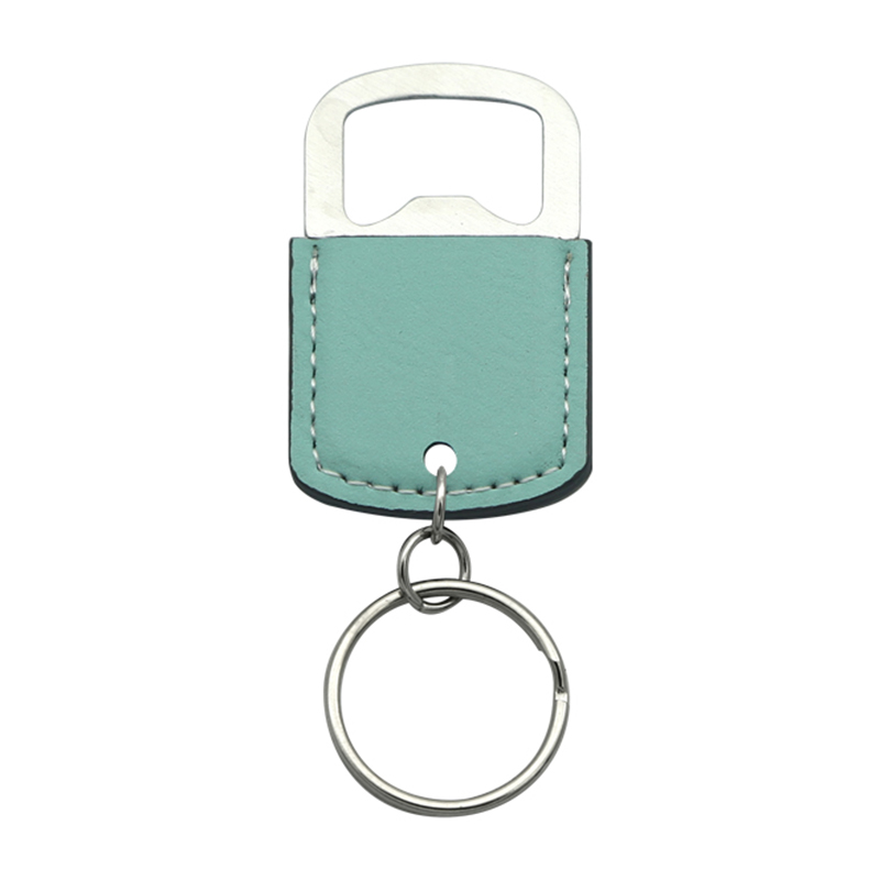 Laserable Leatherette Oval Bottle Opener Keychain Laserable Leatherette Oval Bottle Opener Keychain