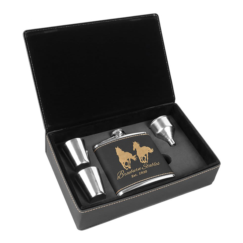 Leatherette Flask Sets Leatherette Flask Sets