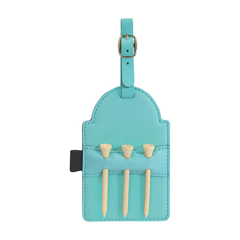 Laserable Leatherette Golf Bag Tag with Tees Laserable Leatherette Golf Bag Tag with Tees