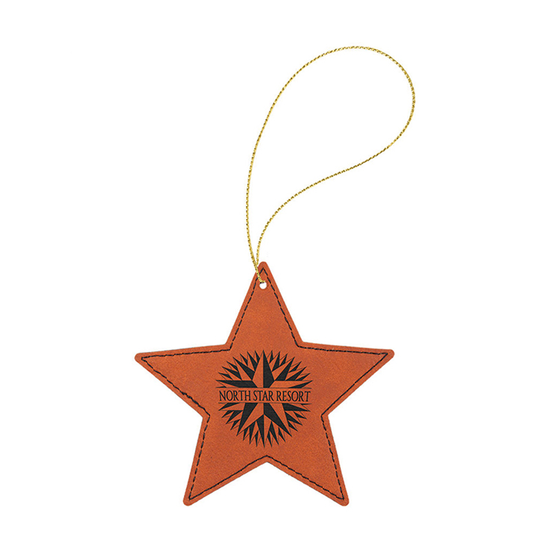 Laserable Leatherette Star Ornament Laserable Leatherette Star Ornament