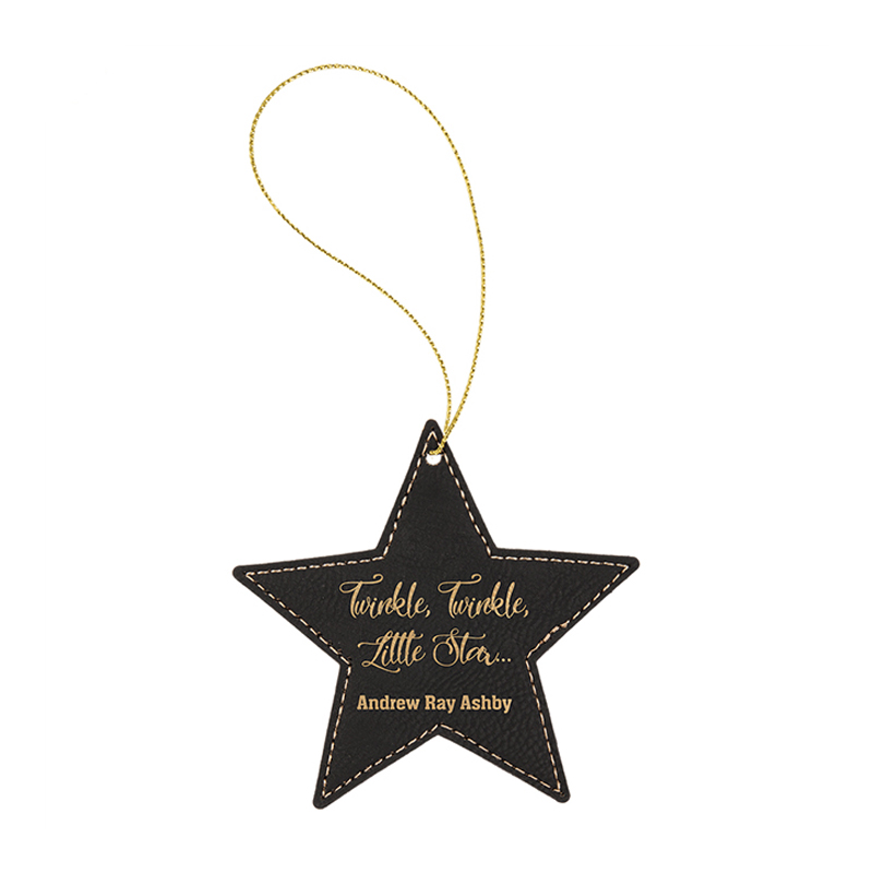 Laserable Leatherette Star Ornament Laserable Leatherette Star Ornament